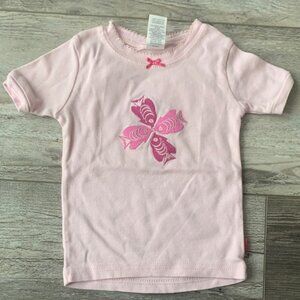 GAP Light Pink Kids Tee with Butterfly Design
